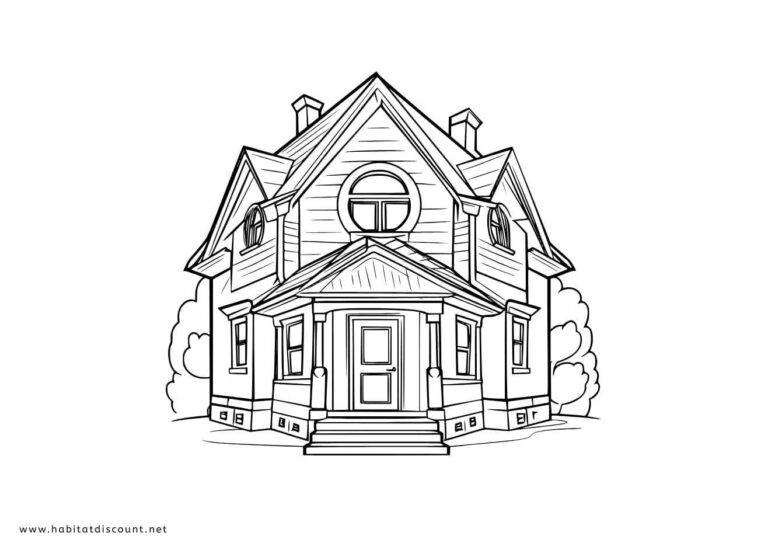 Coloriage Maison PDF GRATUIT à imprimer - Dessin Maison 2026