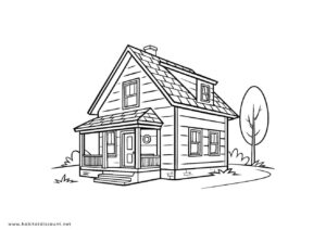 Coloriage Maison PDF GRATUIT à imprimer - Dessin Maison 2026