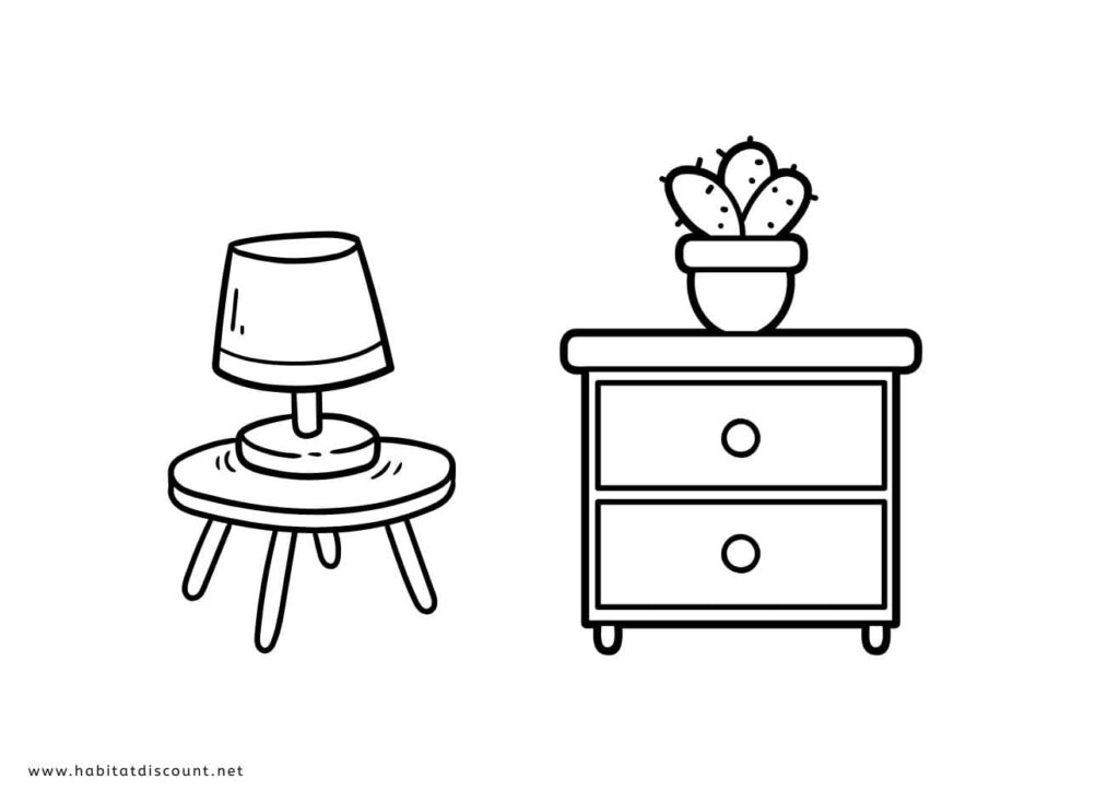coloriage maison interieur PDF