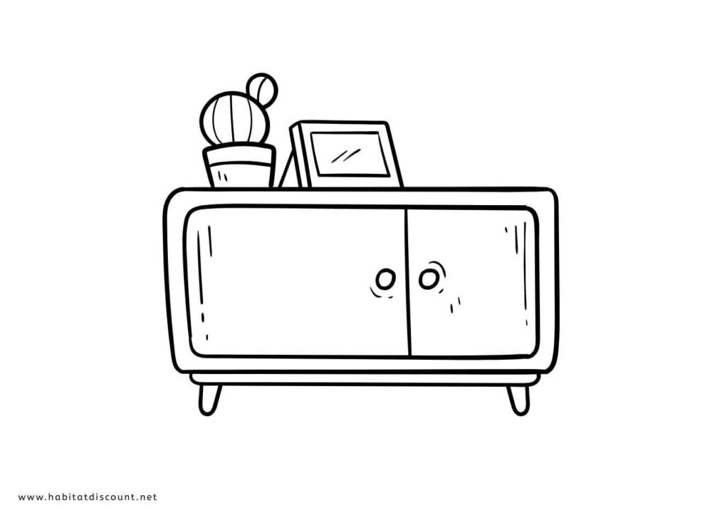 coloriage maison meuble