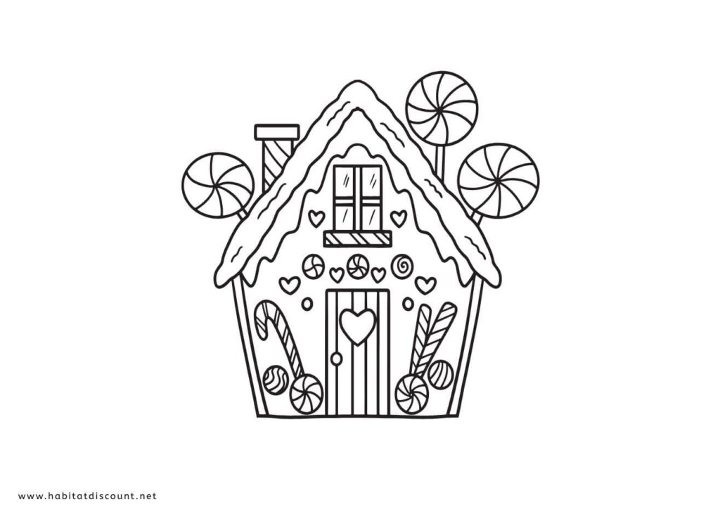 coloriage maison pain d'épice