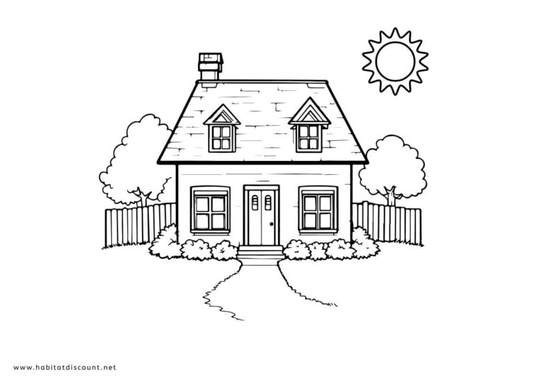 Coloriage Maison PDF GRATUIT à imprimer - Dessin Maison 2026
