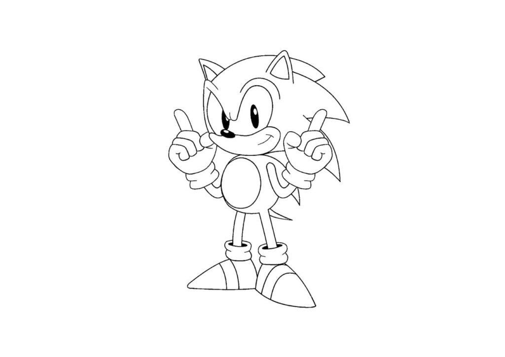 coloriage sonic a télécharger
