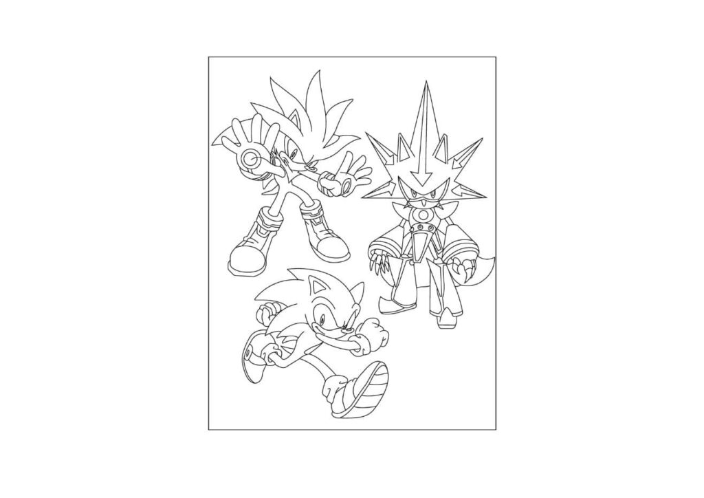 coloriage sonic imprimer