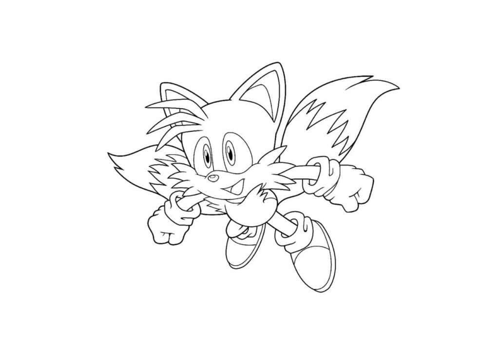 coloriage sonic tails knuckles
