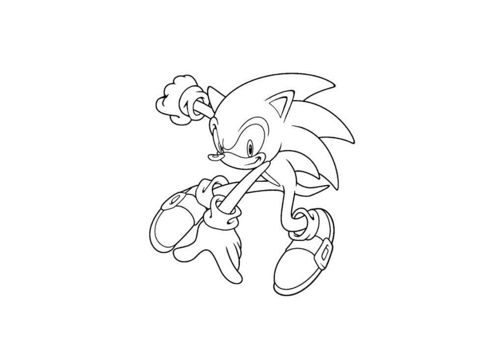 Coloriage Super Sonic à imprimer
