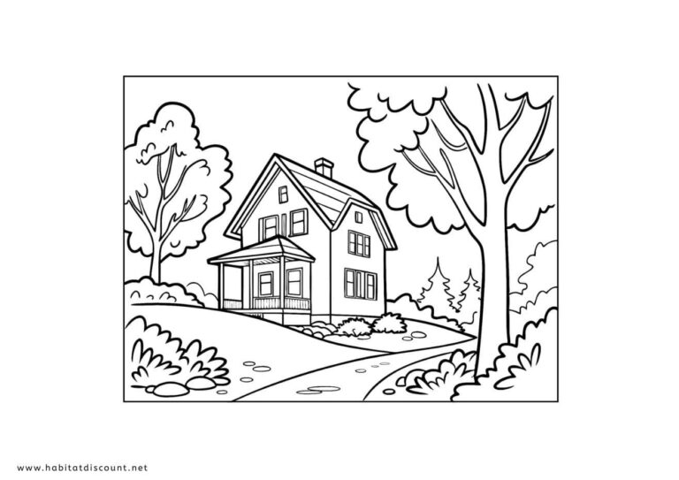 Coloriage Maison PDF GRATUIT à imprimer - Dessin Maison 2026