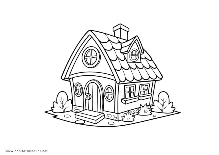 Coloriage Maison PDF GRATUIT à imprimer - Dessin Maison 2026
