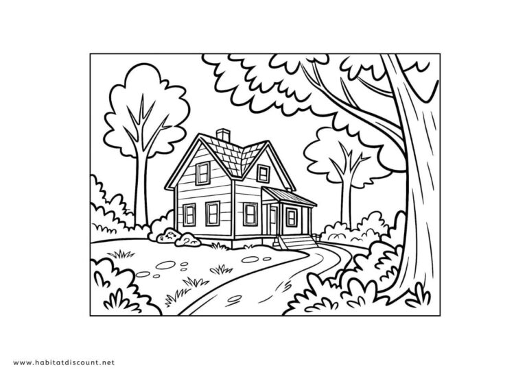 Coloriage Maison PDF GRATUIT à imprimer - Dessin Maison 2026