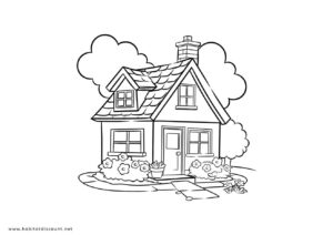 Coloriage Maison PDF GRATUIT à imprimer - Dessin Maison 2026