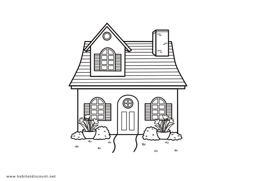 maison a colorier a imprimer