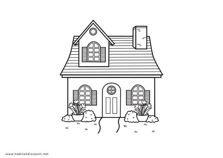 Coloriage Maison PDF GRATUIT à imprimer - Dessin Maison