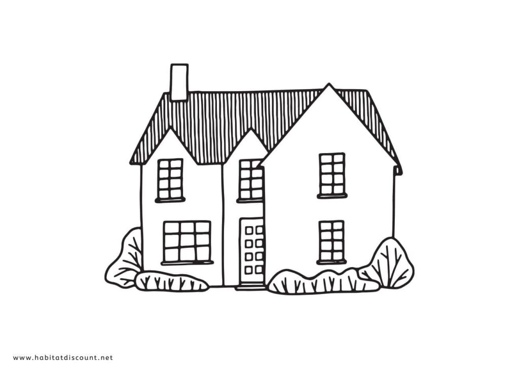 maison a imprimer et colorier