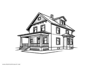 Coloriage Maison PDF GRATUIT à imprimer - Dessin Maison 2026