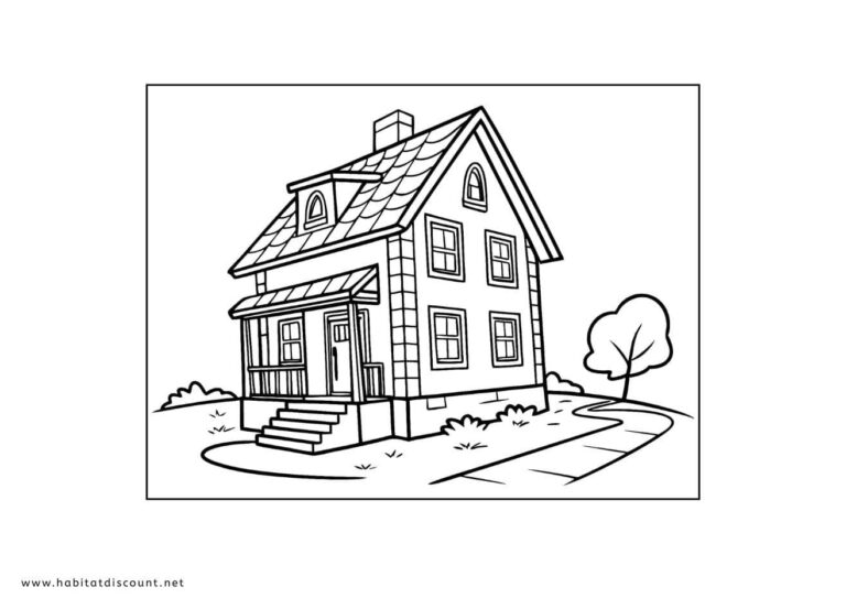 Coloriage Maison PDF GRATUIT à imprimer - Dessin Maison 2026