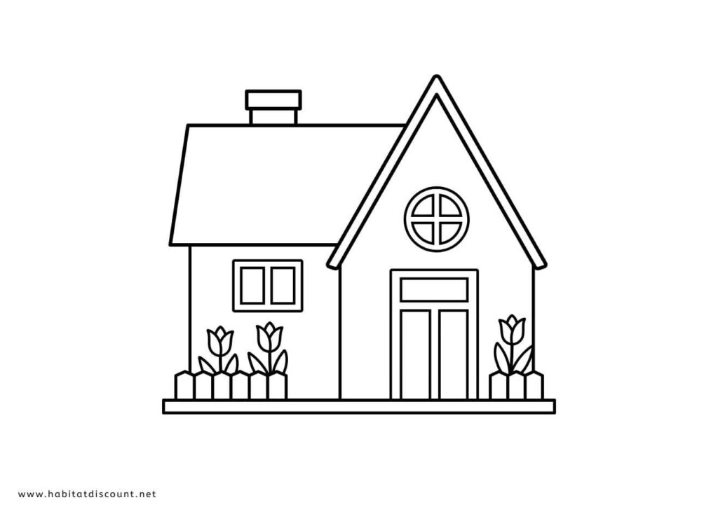 maison dessin a colorier