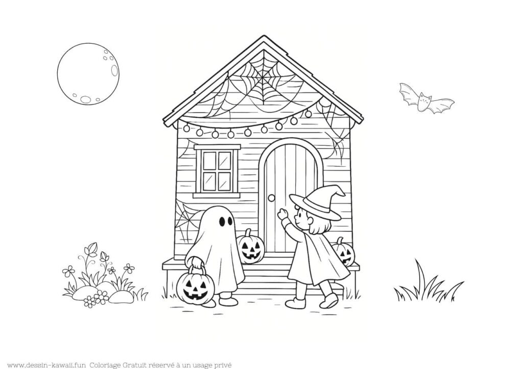 coloriage halloween à imprimer pdf gratuit