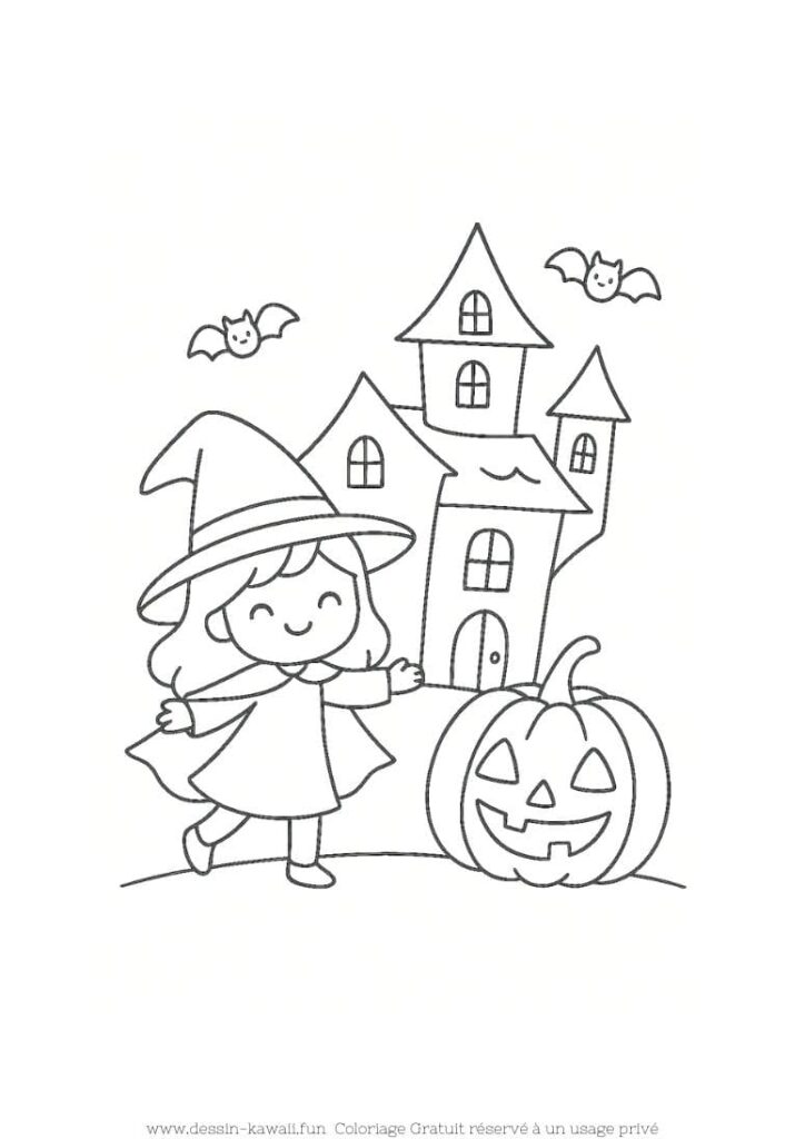 coloriage halloween enfant