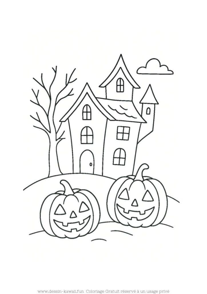 coloriage halloween simple