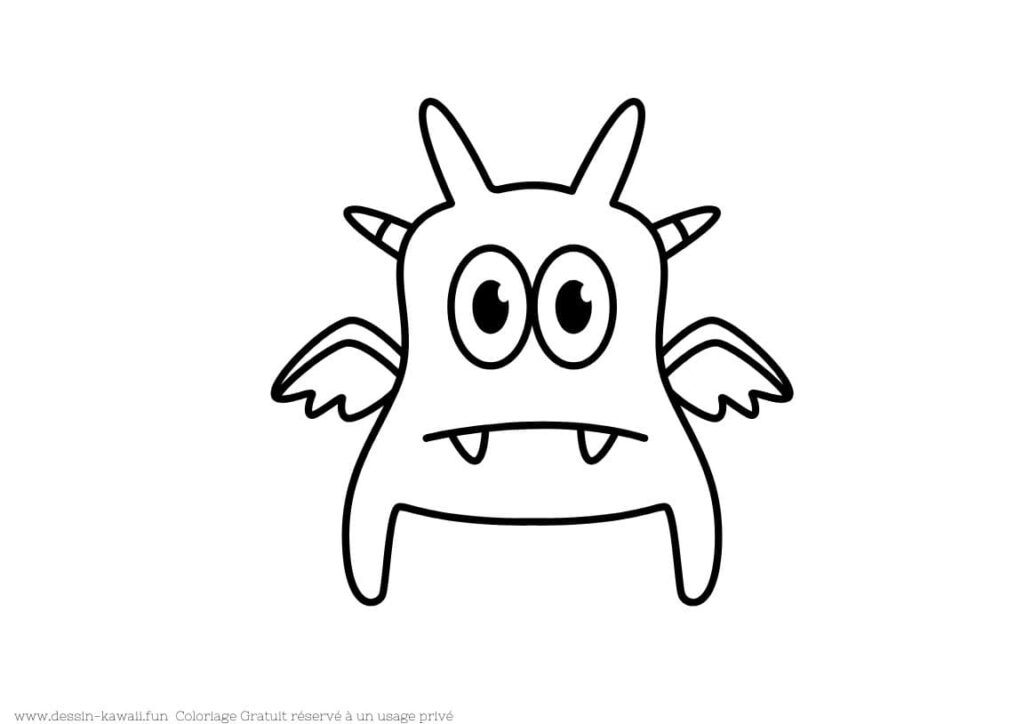 coloriage monstre à imprimer