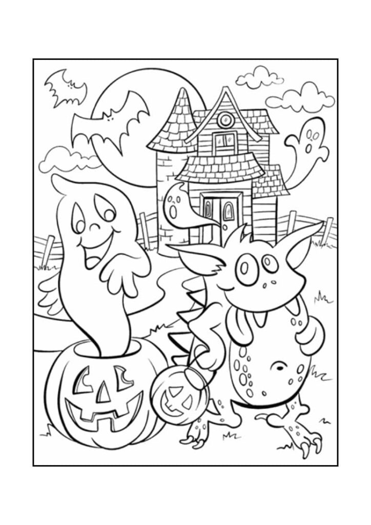 dessin halloween a colorier