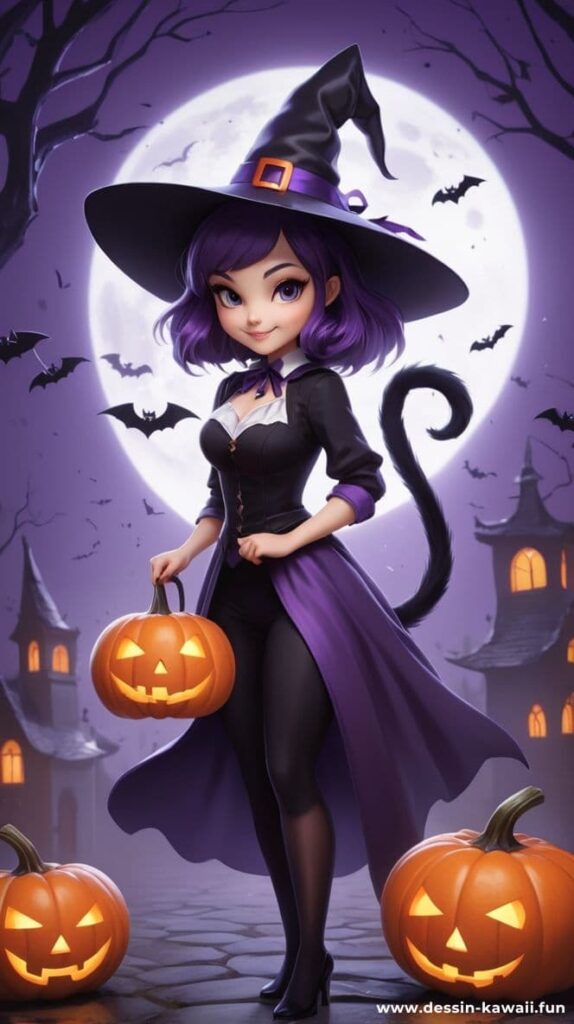 dessin halloween en couleur