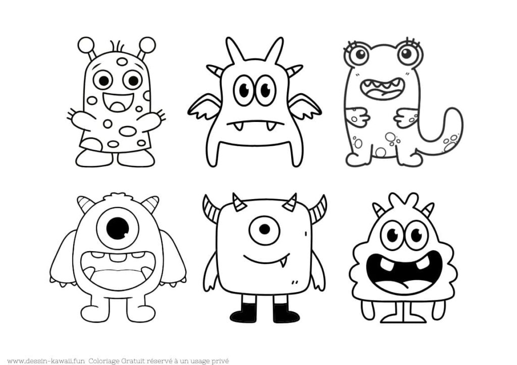 monstre facile à dessiner