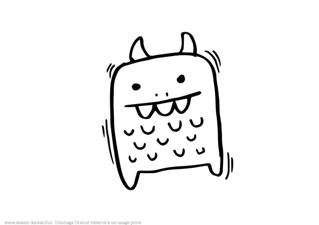 petit monstre dessin facile