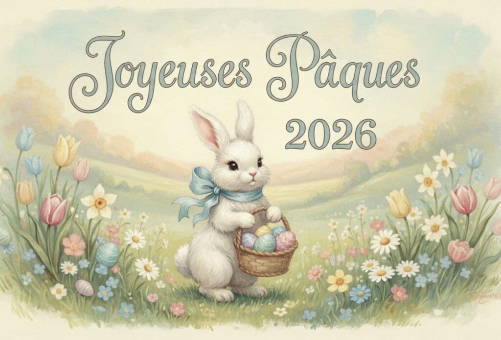 carte de voeux joyeuses paques 2026