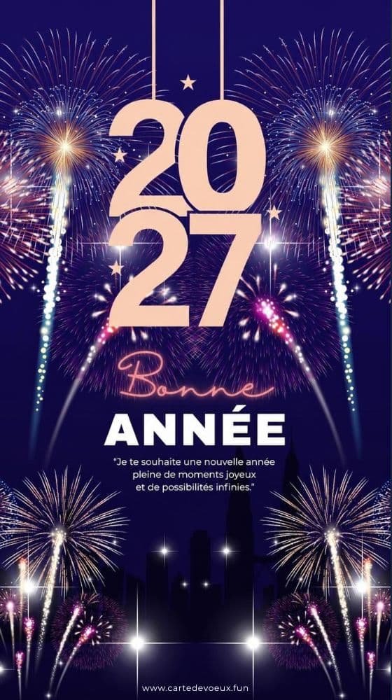 bonne année 2027 carte gratuite