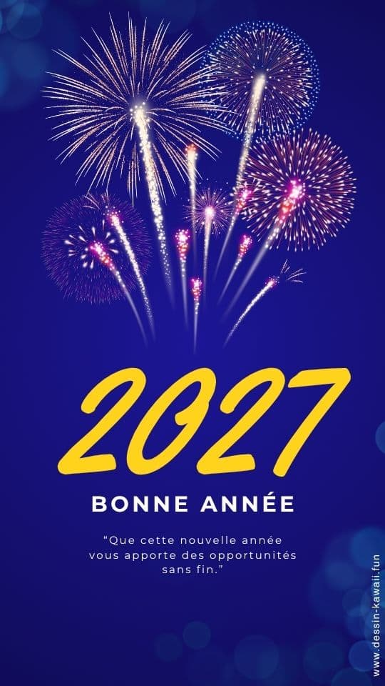 carte bonne annee 2027 gratuite