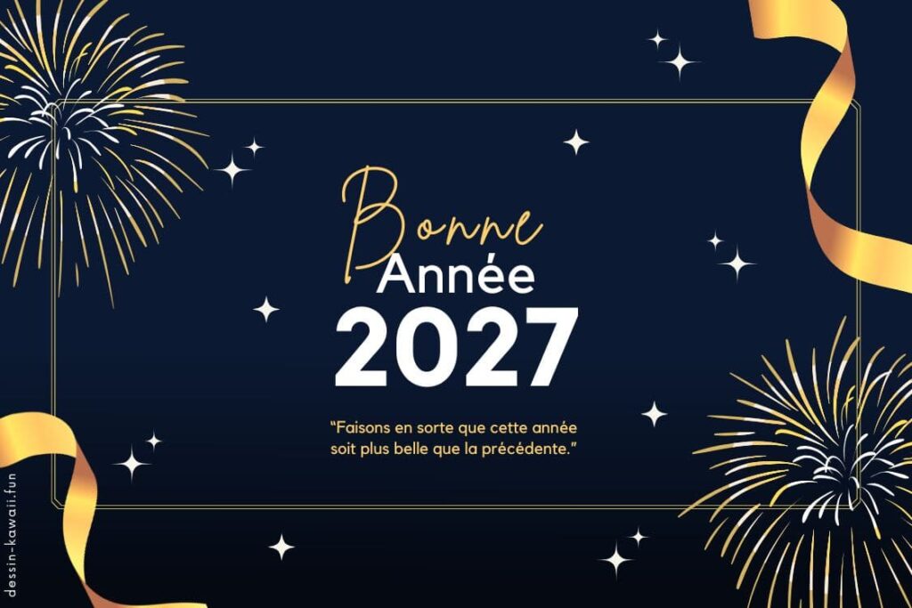 carte de bonne année 2027 gratuite