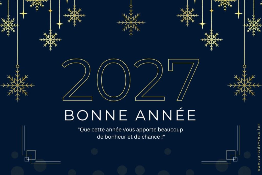 message de bonne année 2027