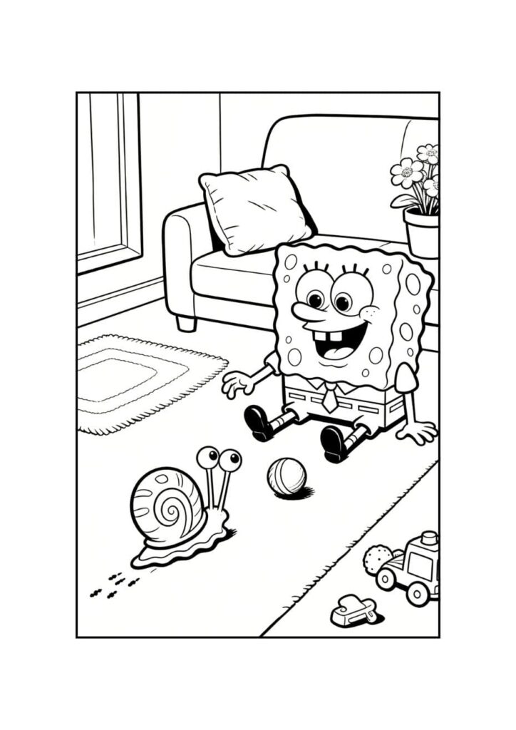 coloriage bob l'éponge Gratuit