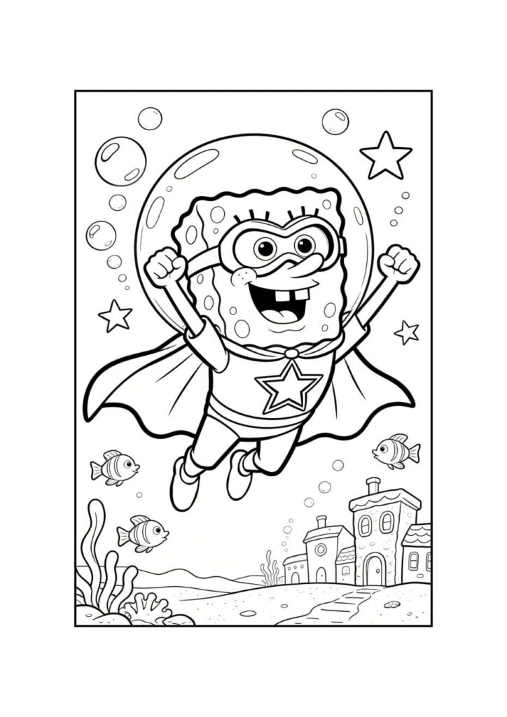 Coloriage Bob l'éponge PDF